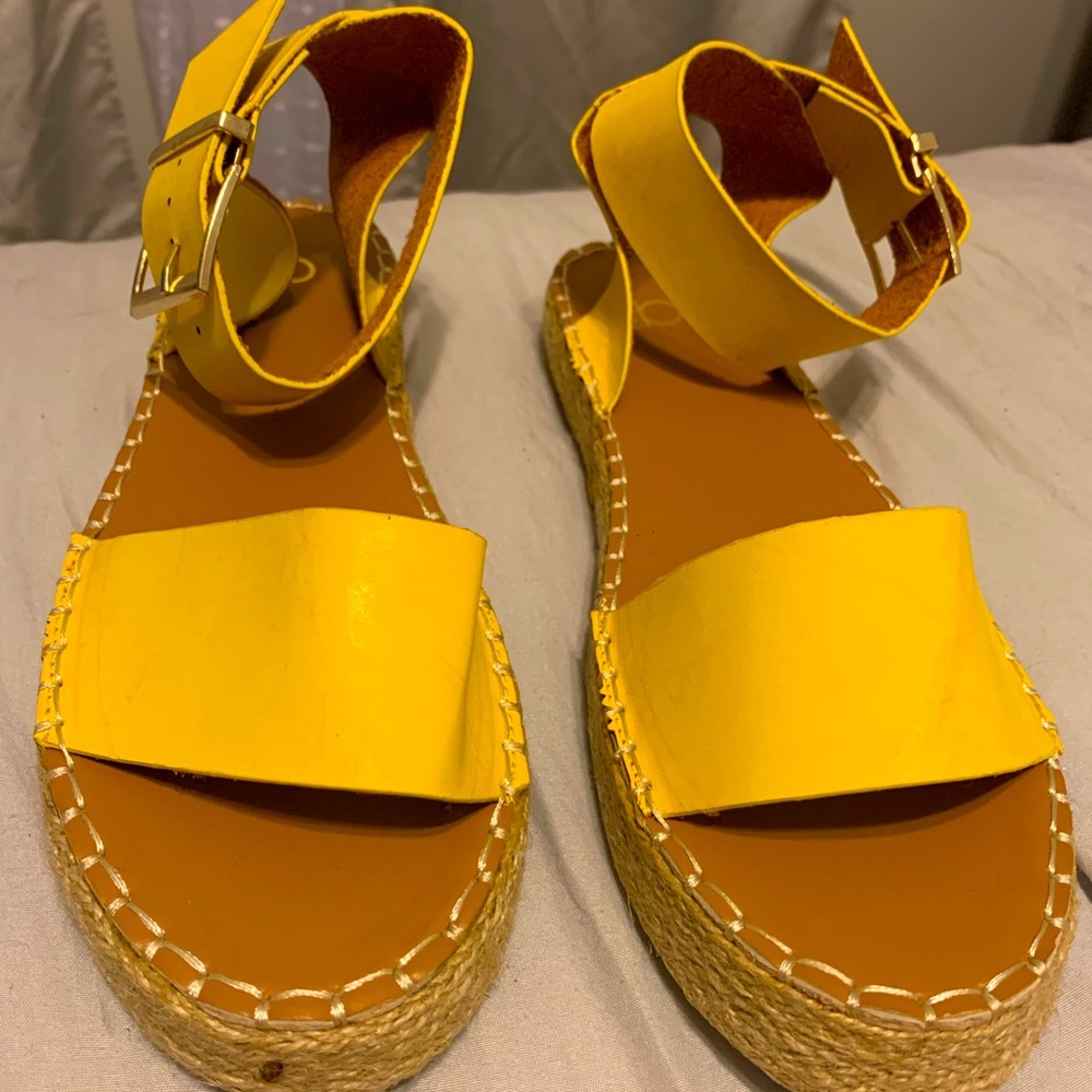 Women Platforms Yellow